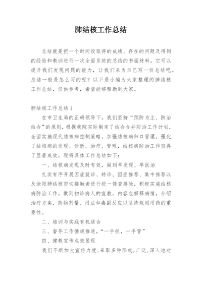 肺结核工作总结.docx