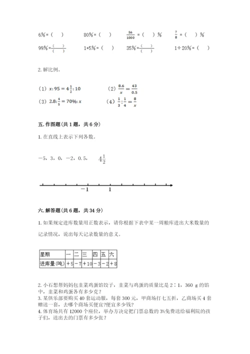 六年级下册数学期末测试卷及参考答案（满分必刷）.docx