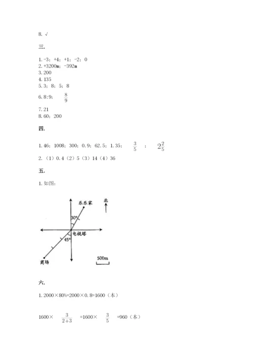 小学六年级数学毕业试题完整.docx