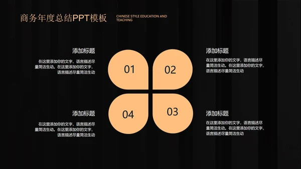黑色商务风年度总结PPT模板