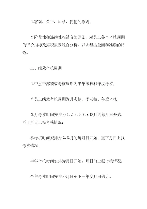 公司月度绩效考核方案