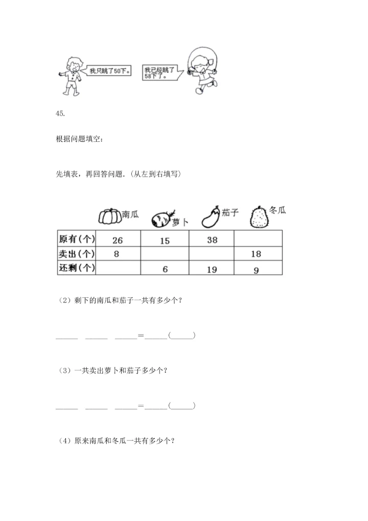 小学二年级上册数学应用题100道及答案（精选题）.docx