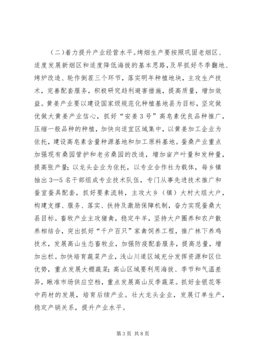 关于农业和农村工作指导意见范文.docx