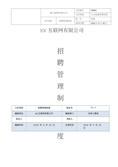 互联网公司招聘管理制度.docx