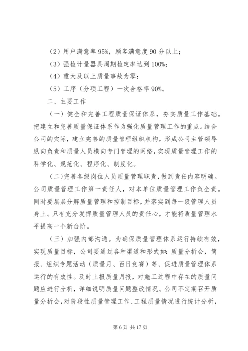 年度质量工作计划 (2).docx