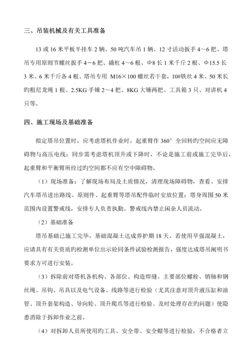 塔吊安拆专项施工方案培训资料.docx