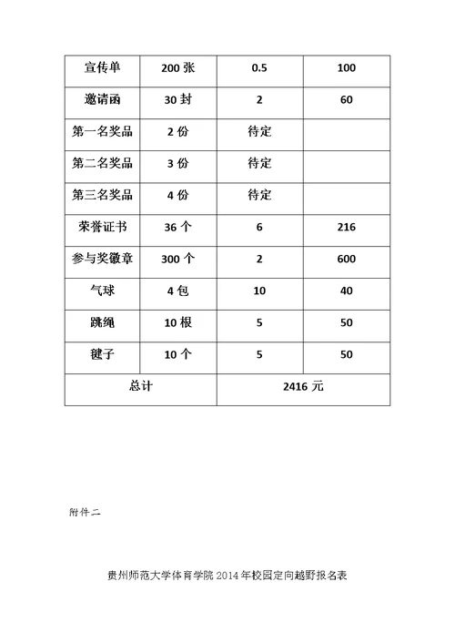 校园定向越野赛策划书