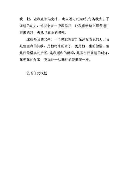 爸爸的一天300作文