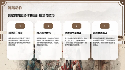 棕色中国风舞动非遗：英歌舞中的文化传承PPT模板