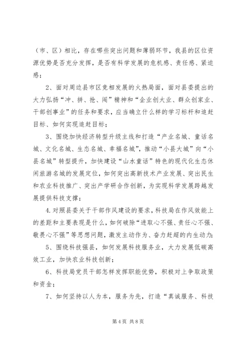 科技局党组解放思想实施意见.docx