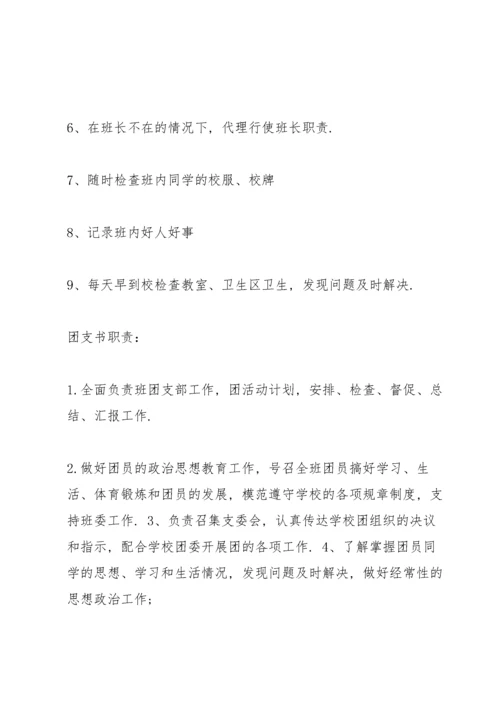 班干部职责分工明细.docx