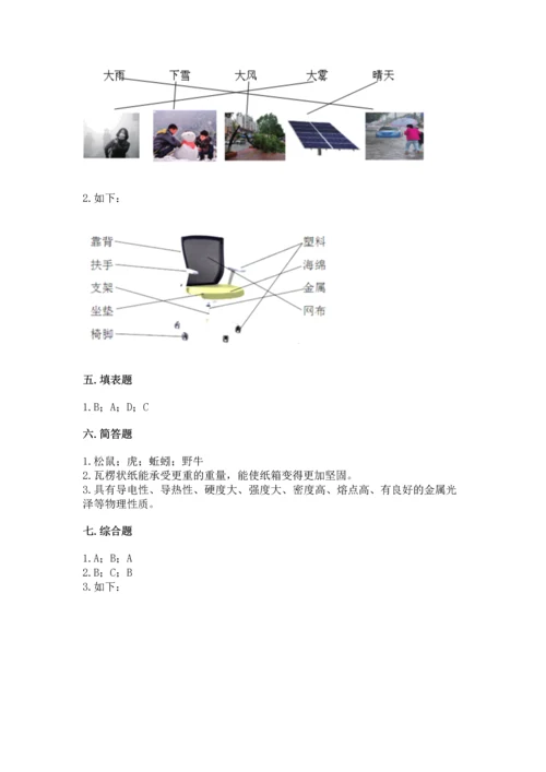 教科版科学二年级上册《期末测试卷》及参考答案【轻巧夺冠】.docx