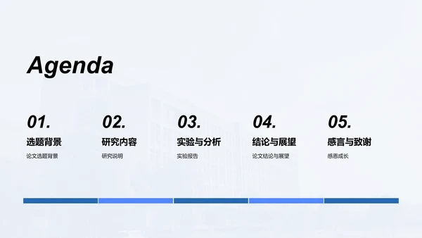 蓝色简约现代扬州大学毕业答辩PPT模板