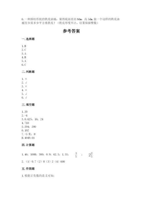 小学六年级下册数学期末卷含完整答案（名校卷）.docx