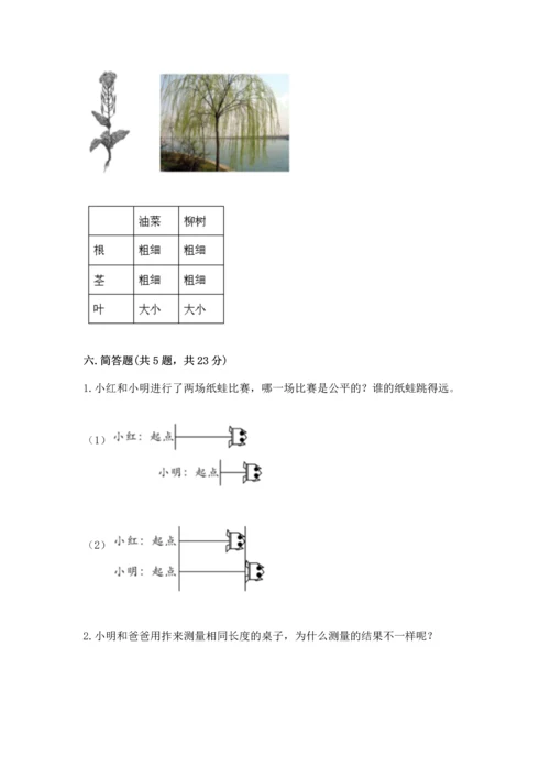 教科版科学一年级上册期末测试卷及1套完整答案.docx