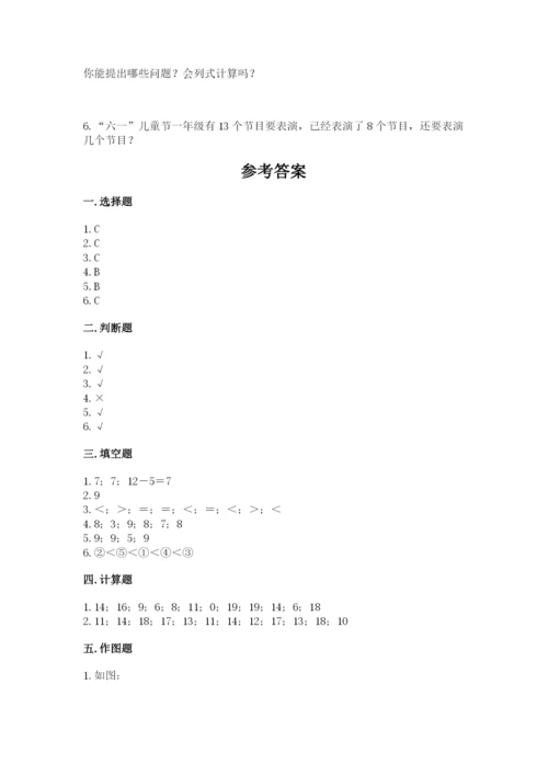 苏教版一年级下册数学第一单元-20以内的退位减法-测试卷附下载答案.docx