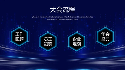 科技改变未来公司年终表彰大会晚会通用PPT模板