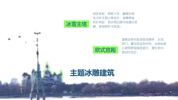蓝色简约磨砂风哈尔滨旅游攻略