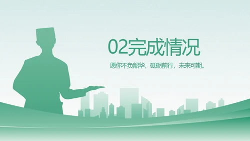 绿色医疗护士长述职报告动态PPT
