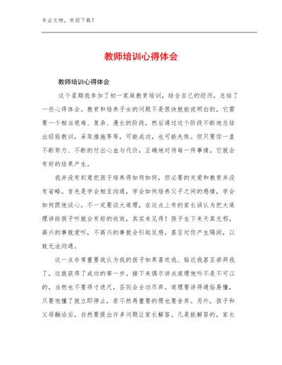 2023教师培训心得体会范文30篇合辑.docx