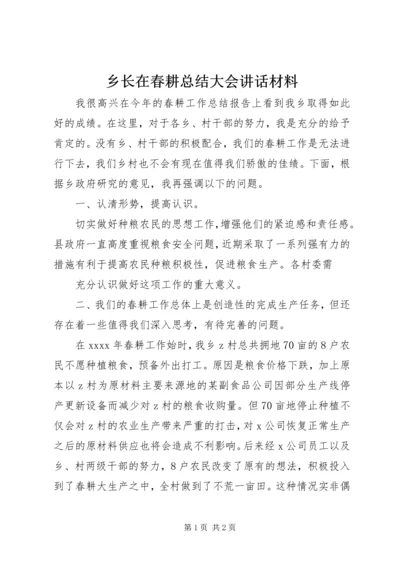 乡长在春耕总结大会致辞材料.docx