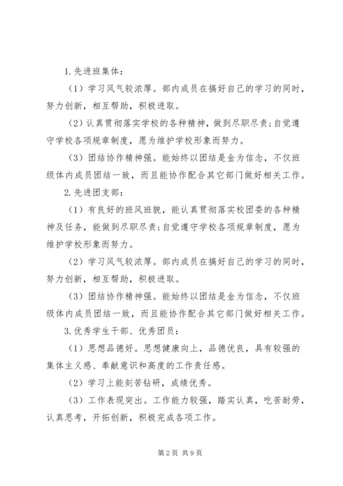 五四表彰活动方案.docx