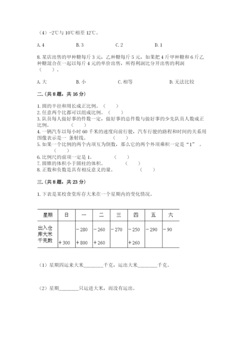 小学毕业班数学检测卷及完整答案【夺冠】.docx