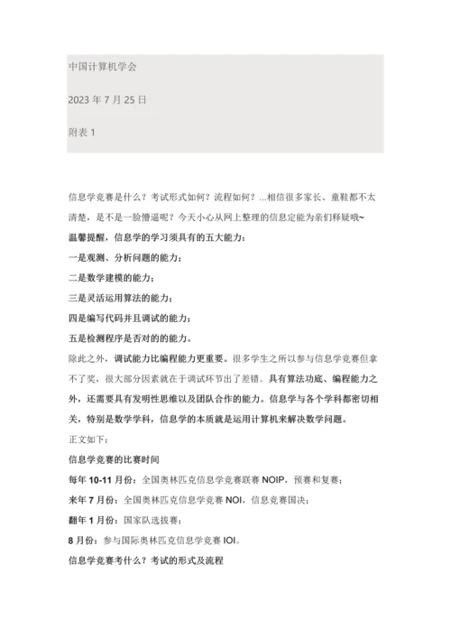 2023年信息学竞赛考试方式.docx