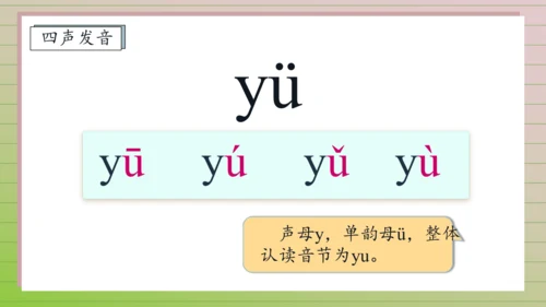 【课堂无忧】汉语拼音-9. y w 任务型教学（第1课时）（课件）