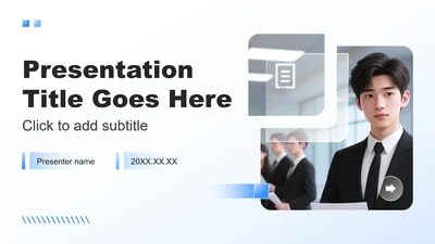 蓝色商务风大学生个人求职简历PPT主题模板