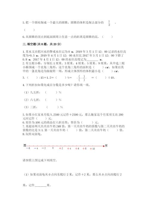 北师大版六年级下册数学期末测试卷精品【名师系列】.docx