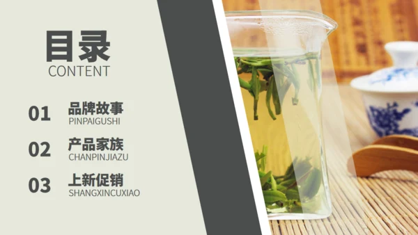茶业店春茶产品介绍宣传手册通用PPT模板