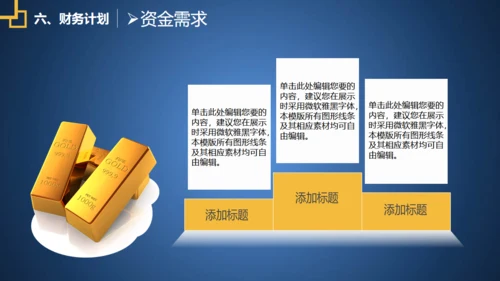 蓝色融资商业创业计划书通用PPT模板
