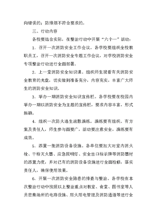 消防安全整改工作方案