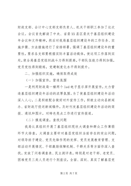 县财政局基层组织建设年活动自查报告.docx