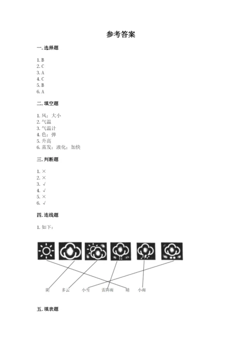 教科版小学三年级上册科学期末测试卷重点.docx