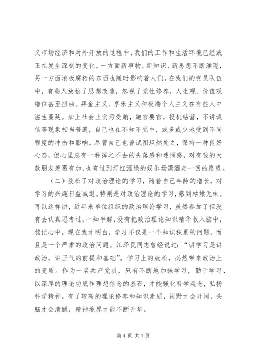 市管处党支部成员、副主任党性分析材料 (3).docx