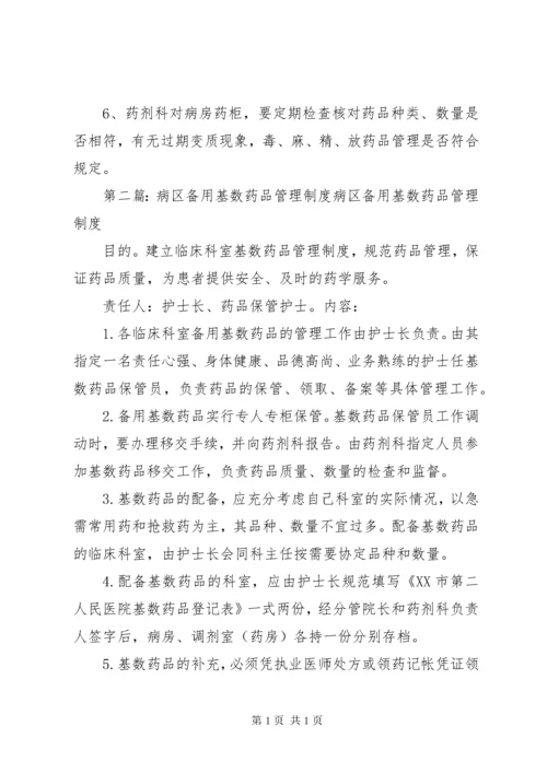 病区备用药品管理制度.docx