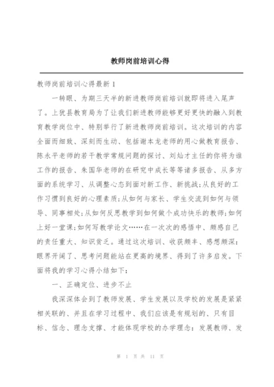 教师岗前培训心得.docx