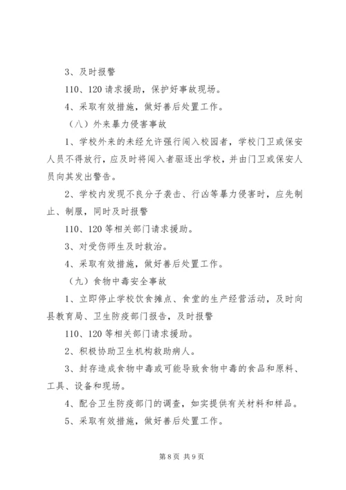 金狮中学突发事件应急处理预案.docx