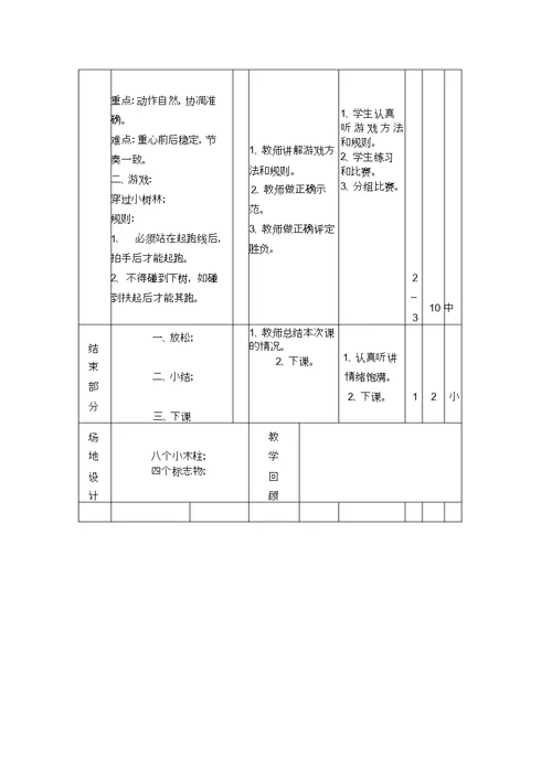 小学体育教案全集