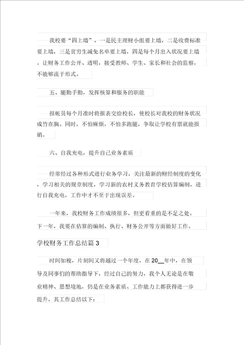学校财务工作总结3篇