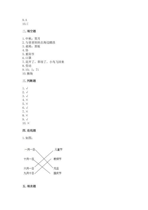 部编版二年级上册道德与法治 期末测试卷（名师系列）word版.docx