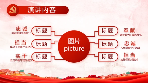 红领巾心向党少先队员童心向党PPT动态模板