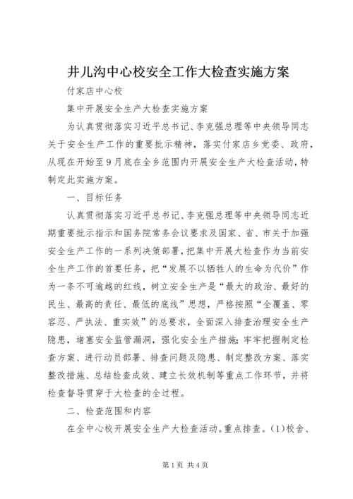 井儿沟中心校安全工作大检查实施方案.docx