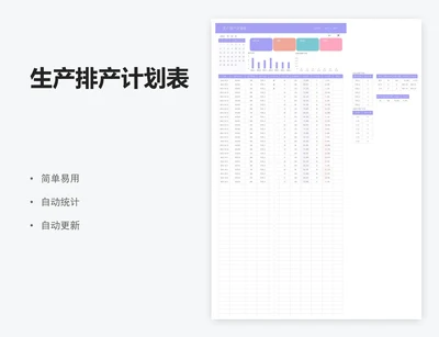 生产排产计划表