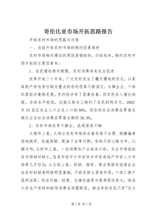 哥伦比亚市场开拓思路报告 (3).docx