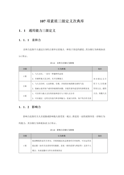 2023年107项素质三级定义词典库.docx