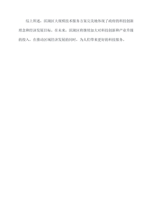 滨湖区大规模技术服务方案
