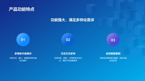 蓝色创意炫酷数字新时代内容领先未来PPT模板